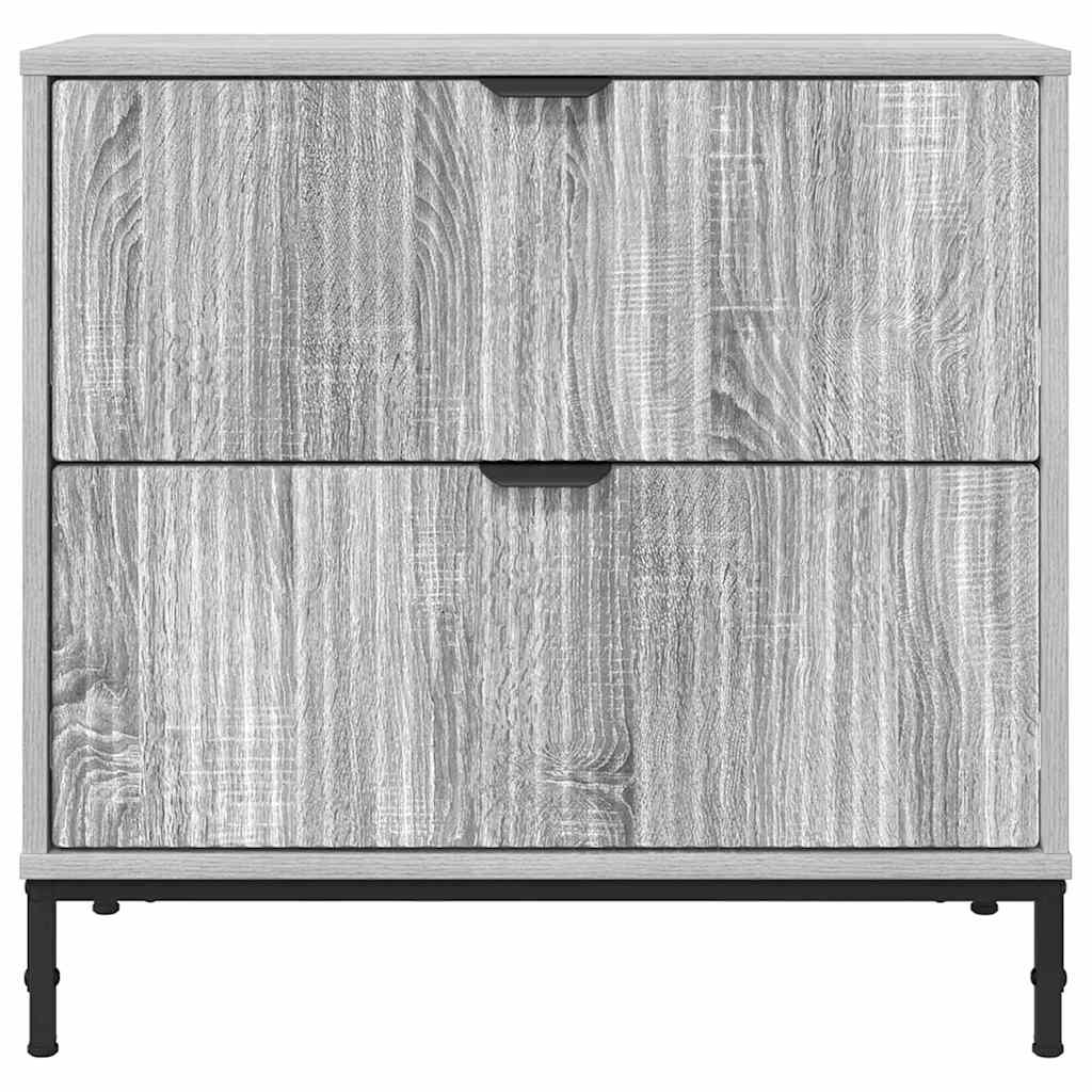 Bedside Table Grey sonoma 63.5 x 36 x 61 cm Engineered wood